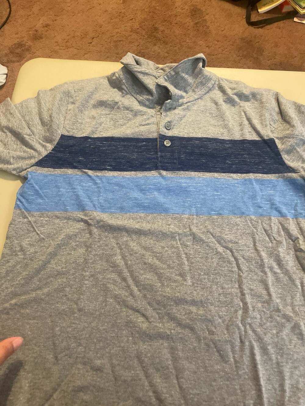 Lot of 2 Thereabouts Boys Short Sleeve Striped Polo Shirts Size L (14/16H) Husky